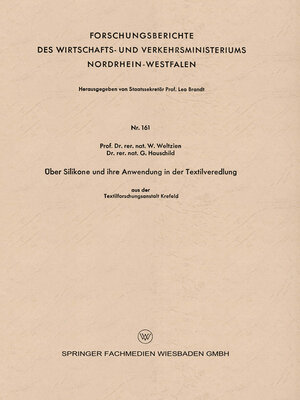 cover image of Über Silikone und ihre Anwendung in der Textilveredlung